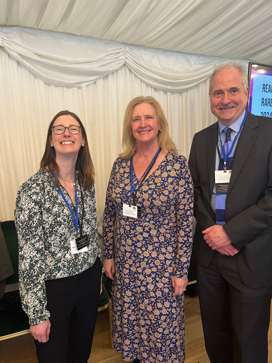 Our co-chairs <a href="/FarrSue01/">Sue Farrington</a> and <a href="/lanyon_peter/">Peter Lanyon</a> at the #RareDiseaseDay2024 reception - it was great to see <a href="/HKathBainbridge/">Kath Bainbridge</a> and hear about the action being taken to improve care and treatment for rare diseases.