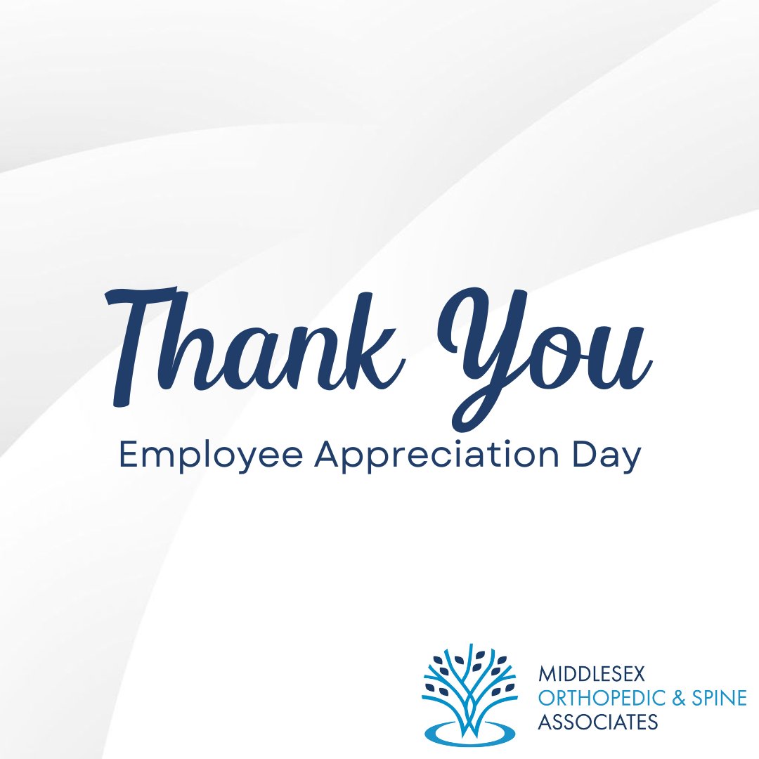 MiddlesexOrtho's tweet photo. In recognition of Employee Appreciation Day, we thank our incredible team for their outstanding work and for providing the highest quality care to our patients. Thank you for all you do!

#EmployeeAppreciationDay #MiddlesexOrtho https://t.co/dIWEcbnjvy