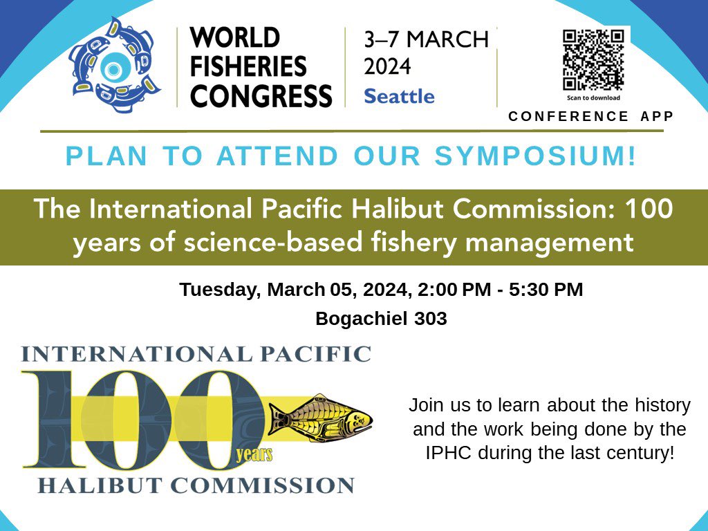 Halibut ✅ Science-based management ✅ ONE HUNDRED YEARS OF FLATFISH ENTHUSIASM ✅✅✅ #WFC2024 has all of that, and more. Check out this session next Tuesday, March 5.