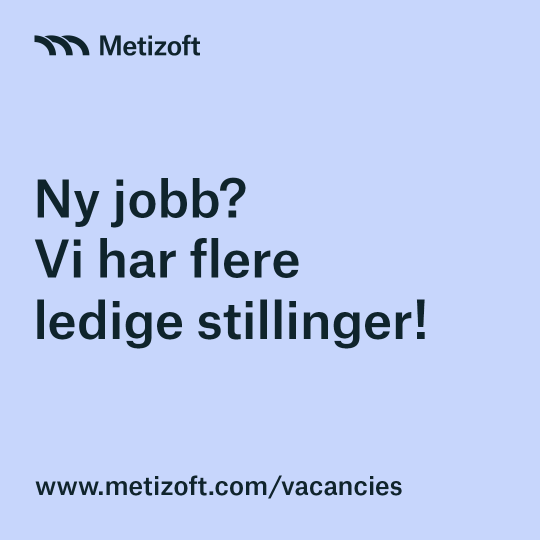 MetizoftAS's tweet image. Bli med på vekstreisen hos Metizoft - vi har flere spennende muligheter!
Hva med en rolle som kombinerer teknologi, bærekraft og kundeservice? 
eu1.hubs.ly/H07TjYr0