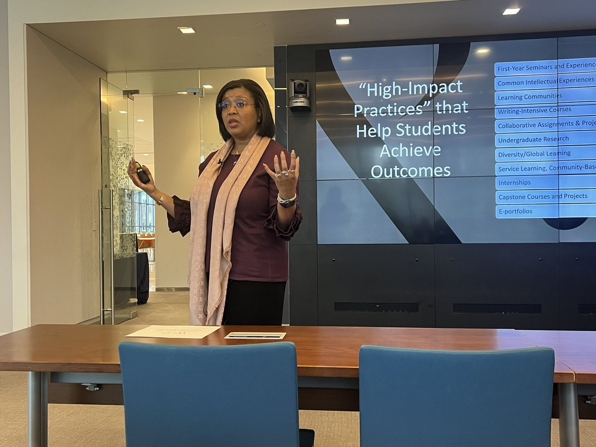 Students are central to success! Great way to spend a Friday collaborating and learning with colleagues about high-impact practices from @tiabmcnair @aacu at @waketechcc #DEI Council inaugural HIPS event!