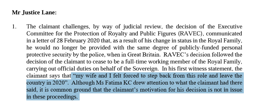 quickbeam71's tweet image. Something very interesting right at the beginning of the Judgement in #HaplessHal vs the Home Office. 

Remember when #Harold tried to say that they should get security bc they didn't quit, they were forced out?

"the claimant's motivation [for leaving the UK] is not an issue..."