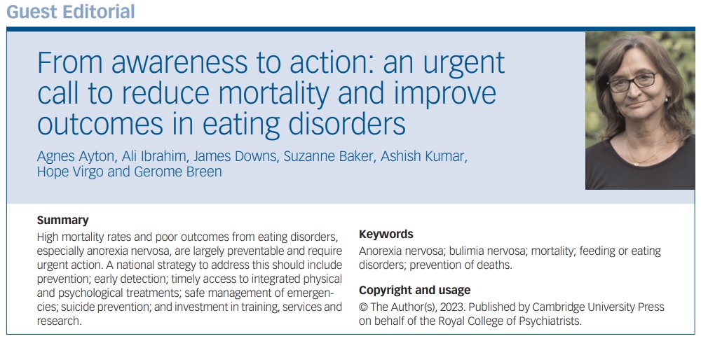 BJPsych Journals (@thebjpsych) on Twitter photo Have you read 'From awareness to action: an urgent call to reduce mortality and improve outcomes in eating disorders'?
Available in the #BJPsych: tinyurl.com/mtmzjyru
<a href="/CambUP_Psych/">Cambridge UP - Psychology & Psychiatry</a> <a href="/rcpsych/">Royal College of Psychiatrists</a> <a href="/rcpsychEDFac/">RCPsych Eating Disorders Faculty</a> #EatingDisordersAwarenessWeek Have you read 'From awareness to action: an urgent call to reduce mortality and improve outcomes in eating disorders'?
Available in the #BJPsych: tinyurl.com/mtmzjyru
<a href="/CambUP_Psych/">Cambridge UP - Psychology & Psychiatry</a> <a href="/rcpsych/">Royal College of Psychiatrists</a> <a href="/rcpsychEDFac/">RCPsych Eating Disorders Faculty</a> #EatingDisordersAwarenessWeek