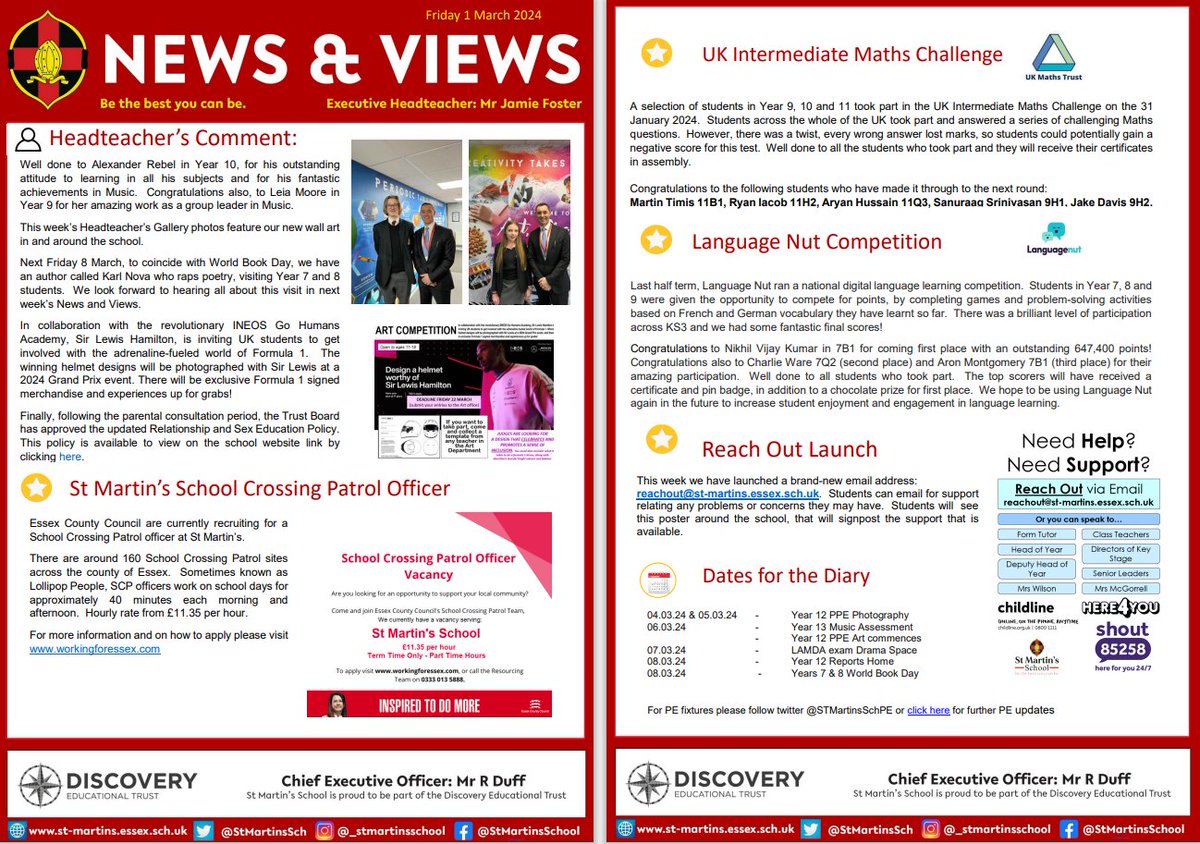 Click below to view this week's News and Views. st-martins.essex.sch.uk/assets/Documen…