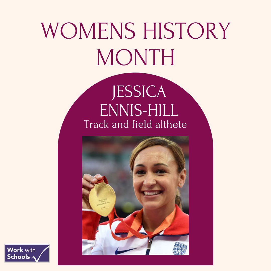 WorkwithSchools's tweet photo. WWS is celebrating Women’s History Month by recognising some Yorkshire women who have definitely left their mark.  
Today we’re honouring Jessica Ennis-Hill who is an Olympic gold medallist, a three-time world champion and a 2010 European champion🏅
#WomensHistoryMonth #athlete https://t.co/UVsTPSnesU