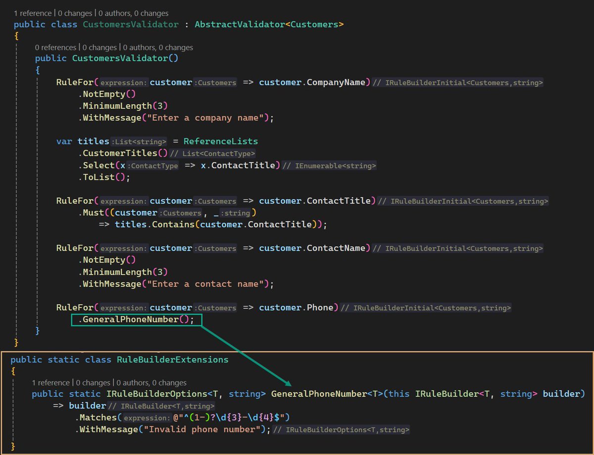 KarenPayneMVP's tweet image. I like how easy it is to write extensions for FluentValidation.
#csharp #FluentValidation
