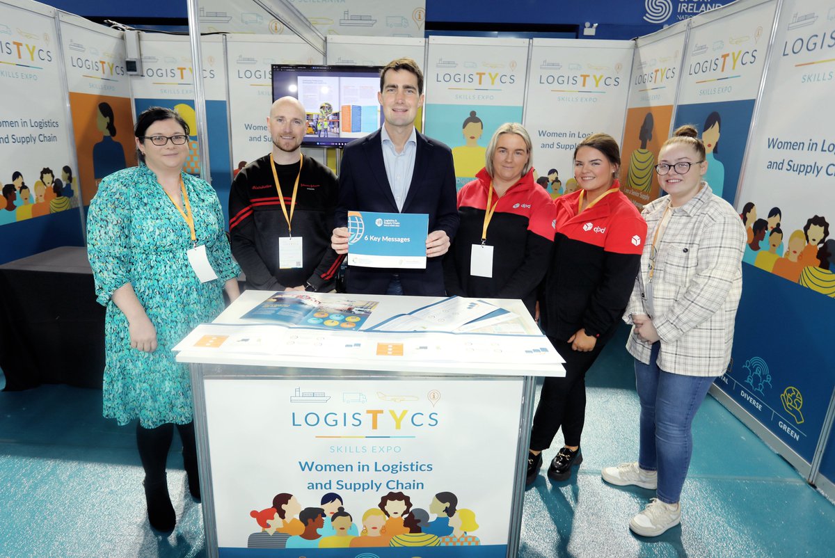 Dept_Transport's tweet photo. 🚚Minister @jackfchambers opens 1st ever LogisTYcs Expo for transition year students as job opportunities rise in sector
#LogisTYcs showcases career & educational opportunities available in the critical Logistics and Supply Chain sector
👉https://t.co/feen0HQvZS
#LogisticsWeek https://t.co/8Ow8Z9ktS4