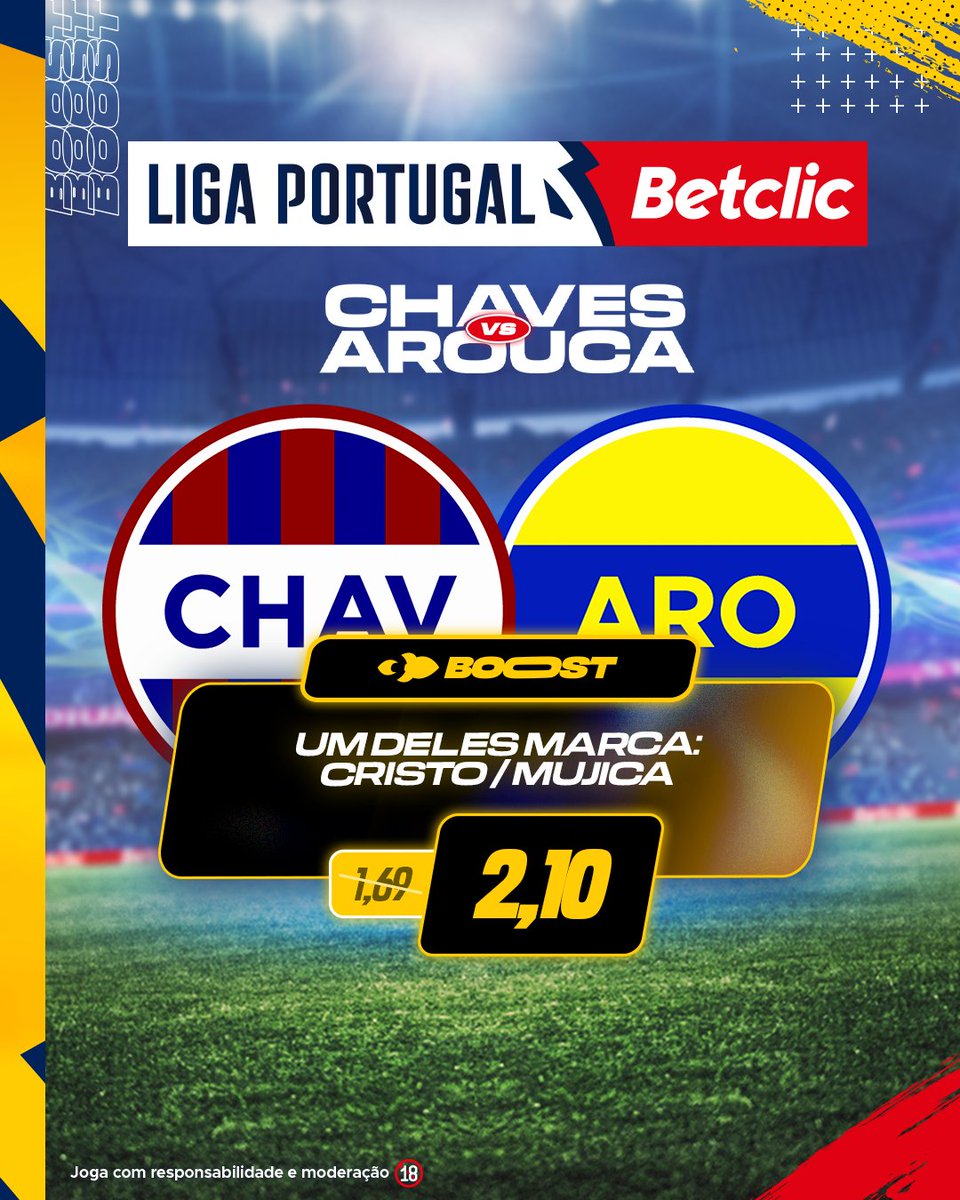 BetclicPortugal's tweet photo. 🚀 Aqui está a #BoostBetclic para terminar a semana em grande! Cristo já leva 10 golos apontados na competição e Mújica é o jogador com mais remates enquadrados na #LigaPortugalBetclic: 36 (dos quais 14 foram golos!)
 
- De 1,69 para 2,10
- Aposta limitada. https://t.co/sCofO1xtLn