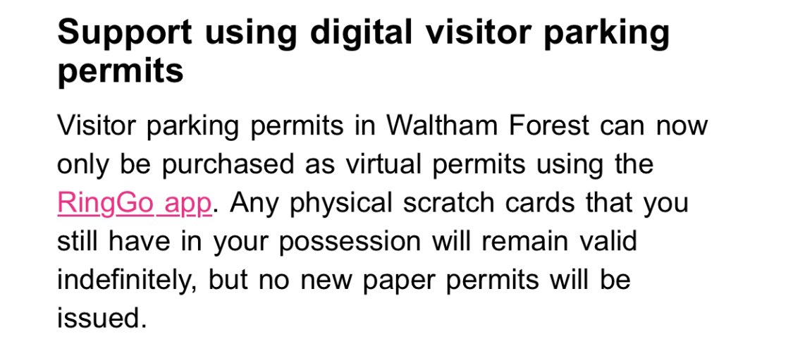 rowanhill's tweet photo. @mangmangmang Latest council newsletter suggests the paper permits remain valid indefinitely, so I will choose to believe this version of reality. https://t.co/OaAJwHtktr