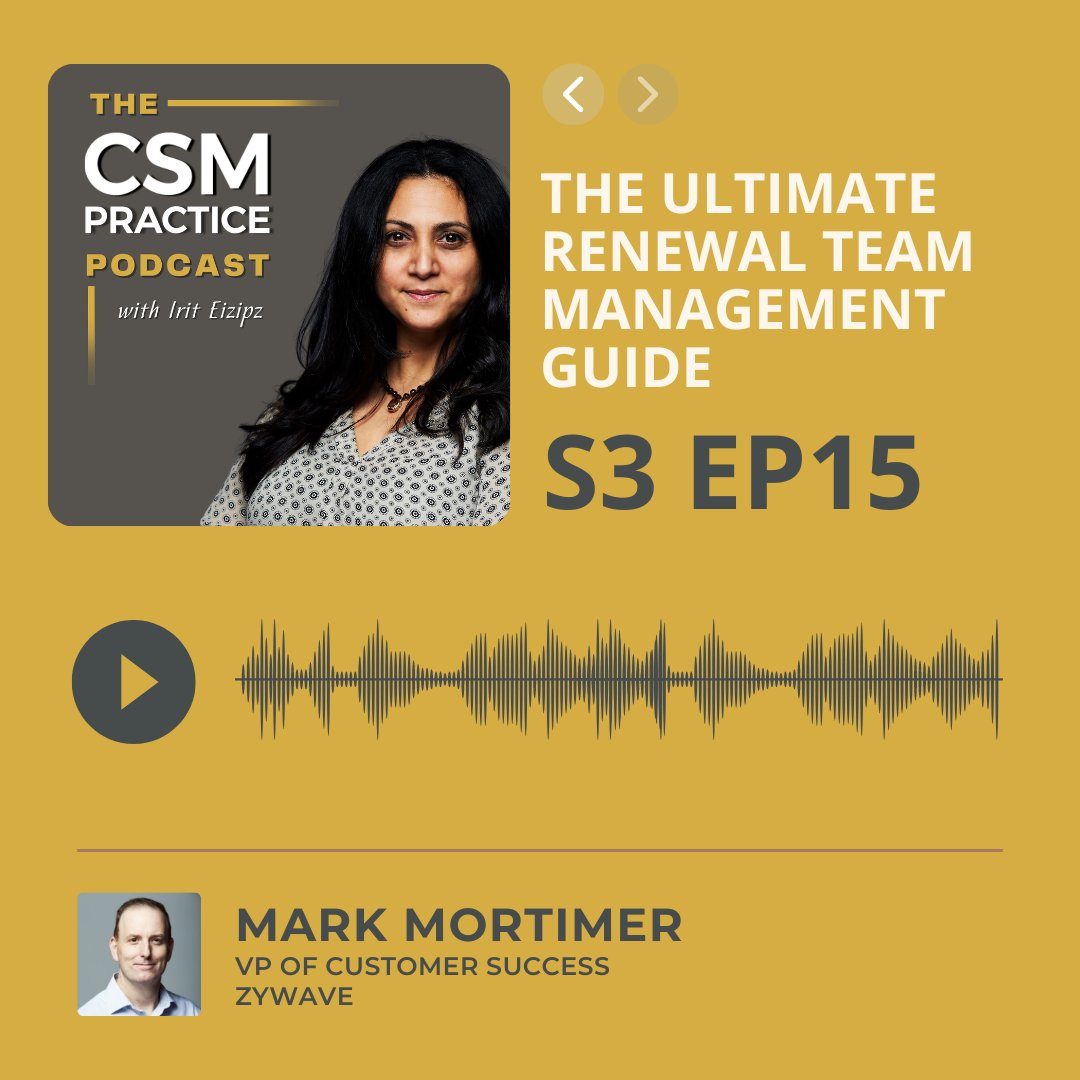 CsmPractice's tweet image. 🎙️ Exciting news! Our podcast episode with Mark Mortimer is live! 🚀 Explore strategies for building and managing a successful renewal team – from acquisition to account management. 

🎧Listen now for actionable tips:  loom.ly/8jXb0IE
#customersuccess  #renewal
