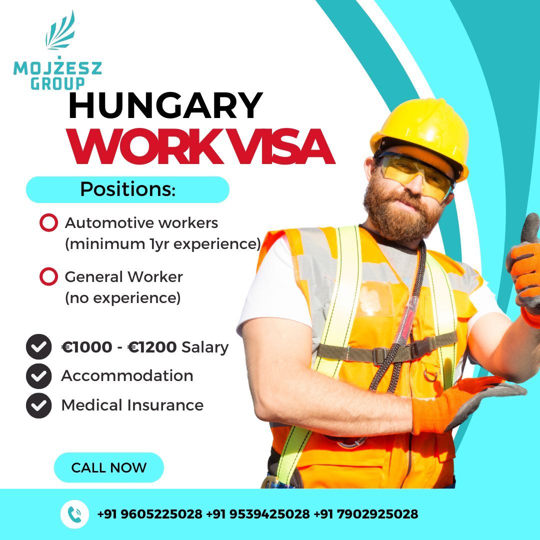 MojzeszGroup's tweet image. 🔧 **Join Us in Hungary!** 🌟 We&apos;re hiring General Workers (No EXP Needed) and Auto Mechanics (1yr+ EXP) 🚗 Earn €1000-€1200/month with accommodation and medical insurance included. Don&apos;t miss this opportunity! 🏠💼 Contact us today! 📞 #HungaryJobs #WorkInHungary 🇭🇺💰