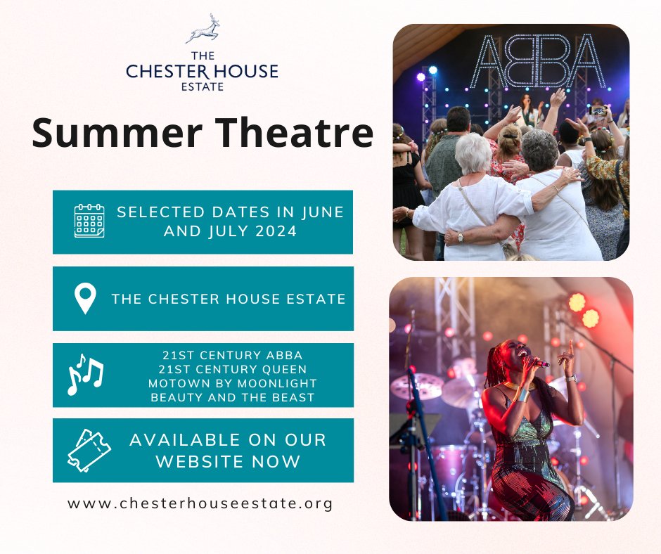 One for our musical fans - our Summer Theatre lineup has been confirmed and tickets are now available to buy! Visit our 'Events' page for more information: chesterhouseestate.org/events/upcomin…