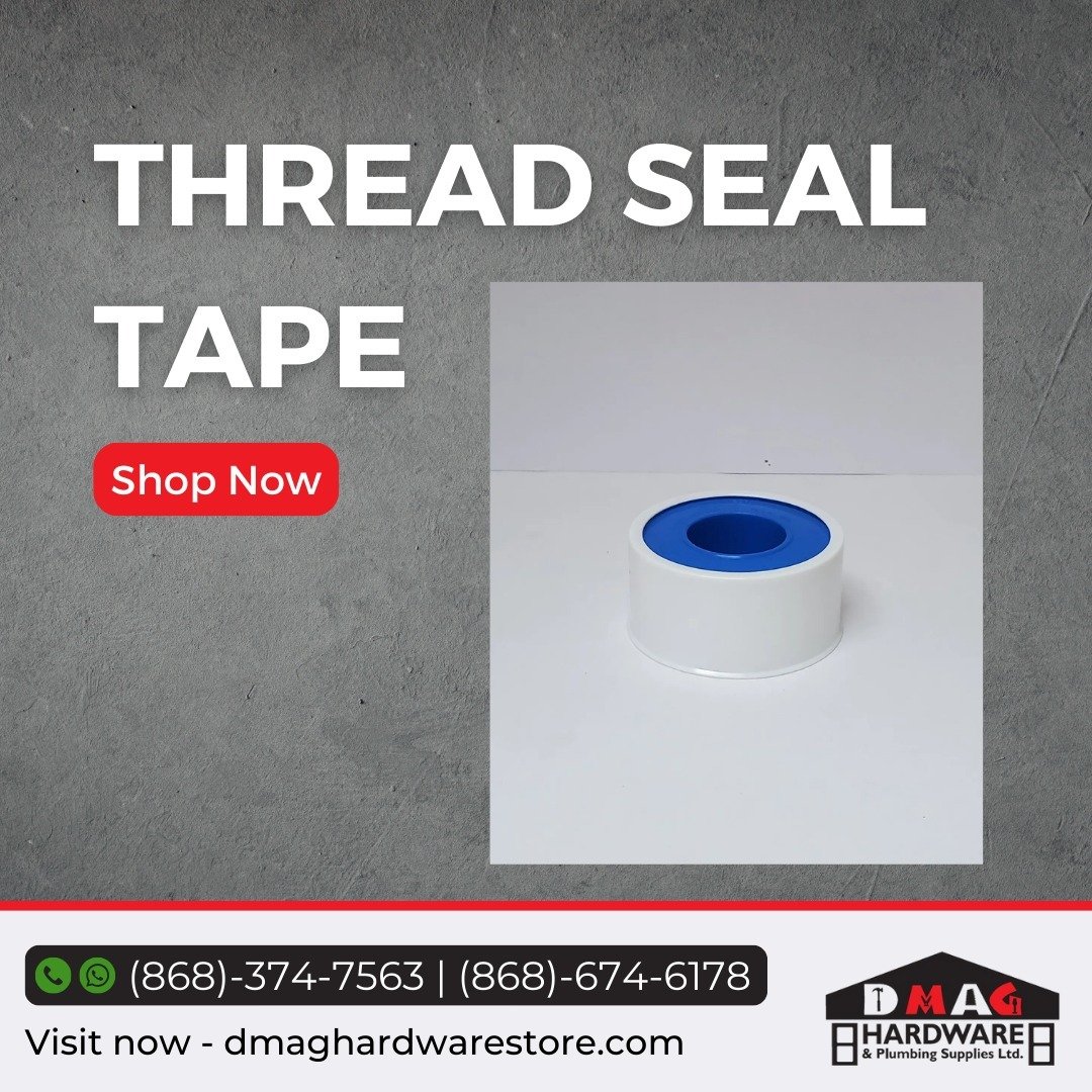 DmagLtd's tweet image. Introducing our Thread Seal Tape – the ultimate solution for leak-proof plumbing connections. 🚿🛠️ 

Trust DMAG for premium hardware ensuring a secure fit every time. 🔒

#LeakProofSolutions #QualityHardware
.
Order now!

Contact us at 868-374-7563 via WhatsApp or by calling.