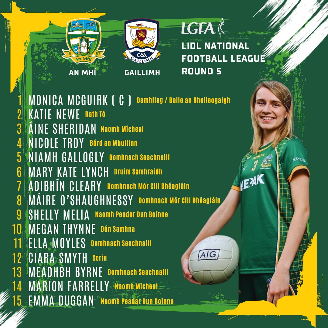 meathladiesMLGF's tweet photo. Meath team to play @GalwayLgfa  on Sunday March 3rd in Ballinasloe.

#Seriousupport https://t.co/IroOdAbiAL