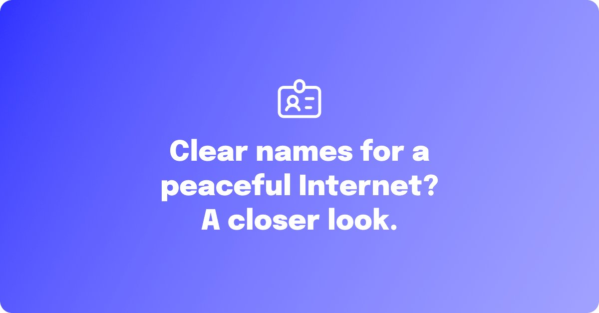 Fresh off the press – our latest blog entry is live!

Is the mandatory disclosure of real names a solution or a risk? 🤳💻

Check out our blog 📖 ---> 
blog.trustedaccounts.org/clear-name-req…

And join the conversation! 👥💬