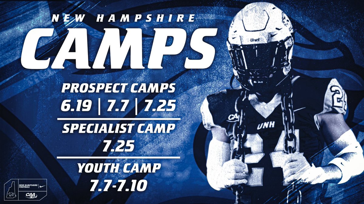 🚨PROSPECT & YOUTH CAMP REGISTRATION IS OPEN🚨 Rising seniors have 3️⃣ chances to showcase their talents with our 1️⃣ day camps‼️ Sign up today‼️ ⬇️ ⬇️ ⬇️ ⬇️ 1️⃣ DAY RISING SENIOR CAMp: bitly.ws/3eenc 4️⃣ DAY YOUTH CAMP: unh.edu/youthprograms/… #CAT25TRONG