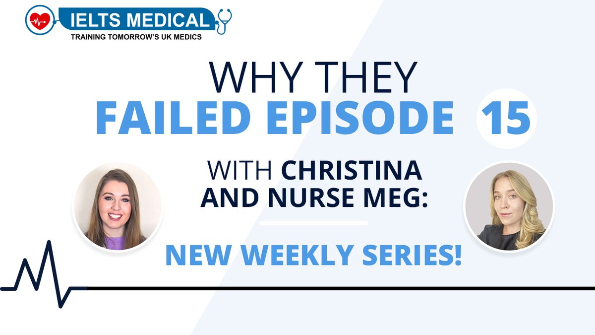 New: Why They Failed Episode 15 | NMC OSCE Podcast 

Watch now: youtube.com/watch?v=U162Wh… 

If you enjoy the episode, let us know in the comments section! We would love to hear your thoughts. 💬

#ieltsmedicaluk #ieltsmedical #OSCE #whytheyfailed #training #learninganddevelopment