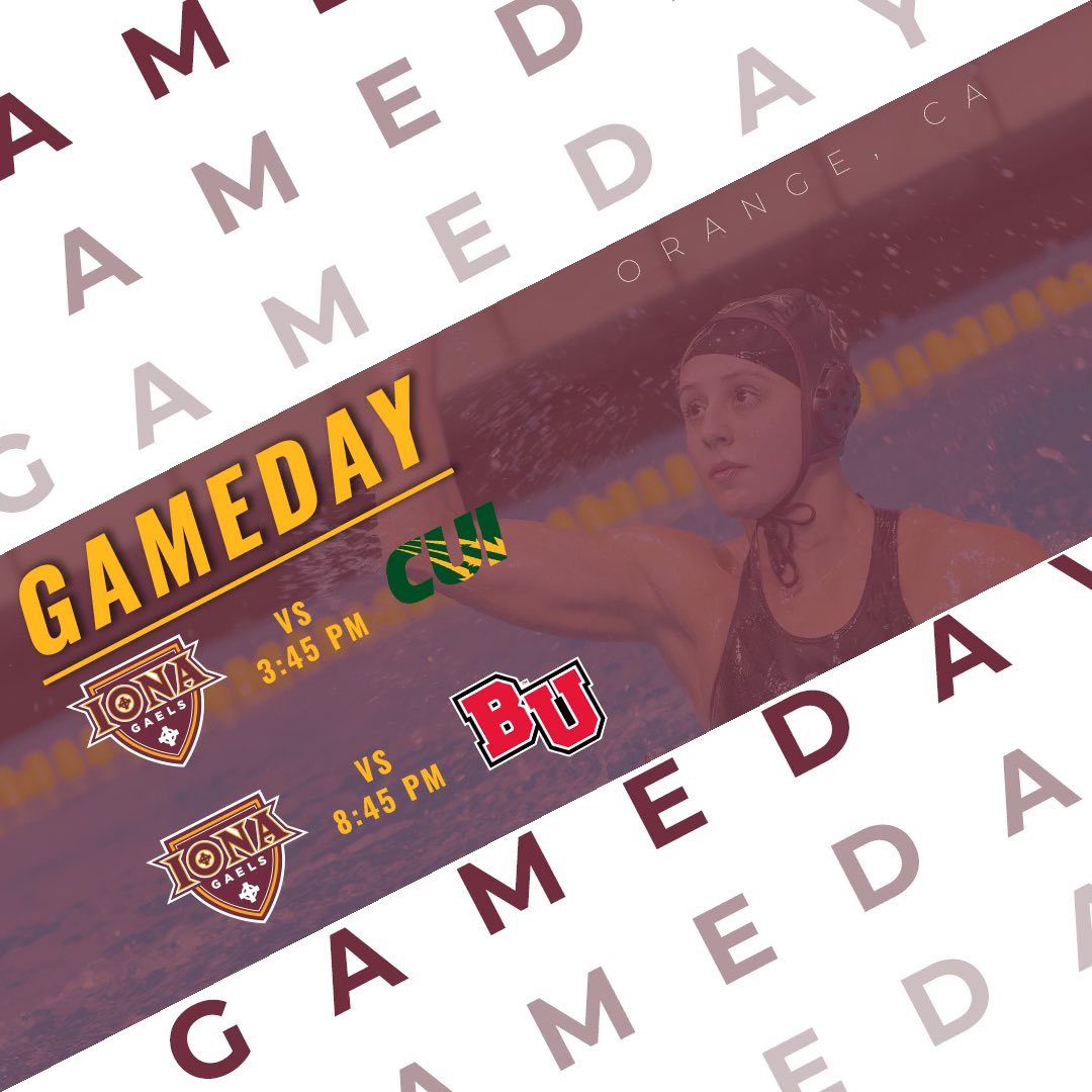 #GAMEDAY!! Two on deck for the Maroon & Gold, visit IonaGaels.com for both the video stream and live stat links for both games! #GaelNation | #IWWP | #MAACWP