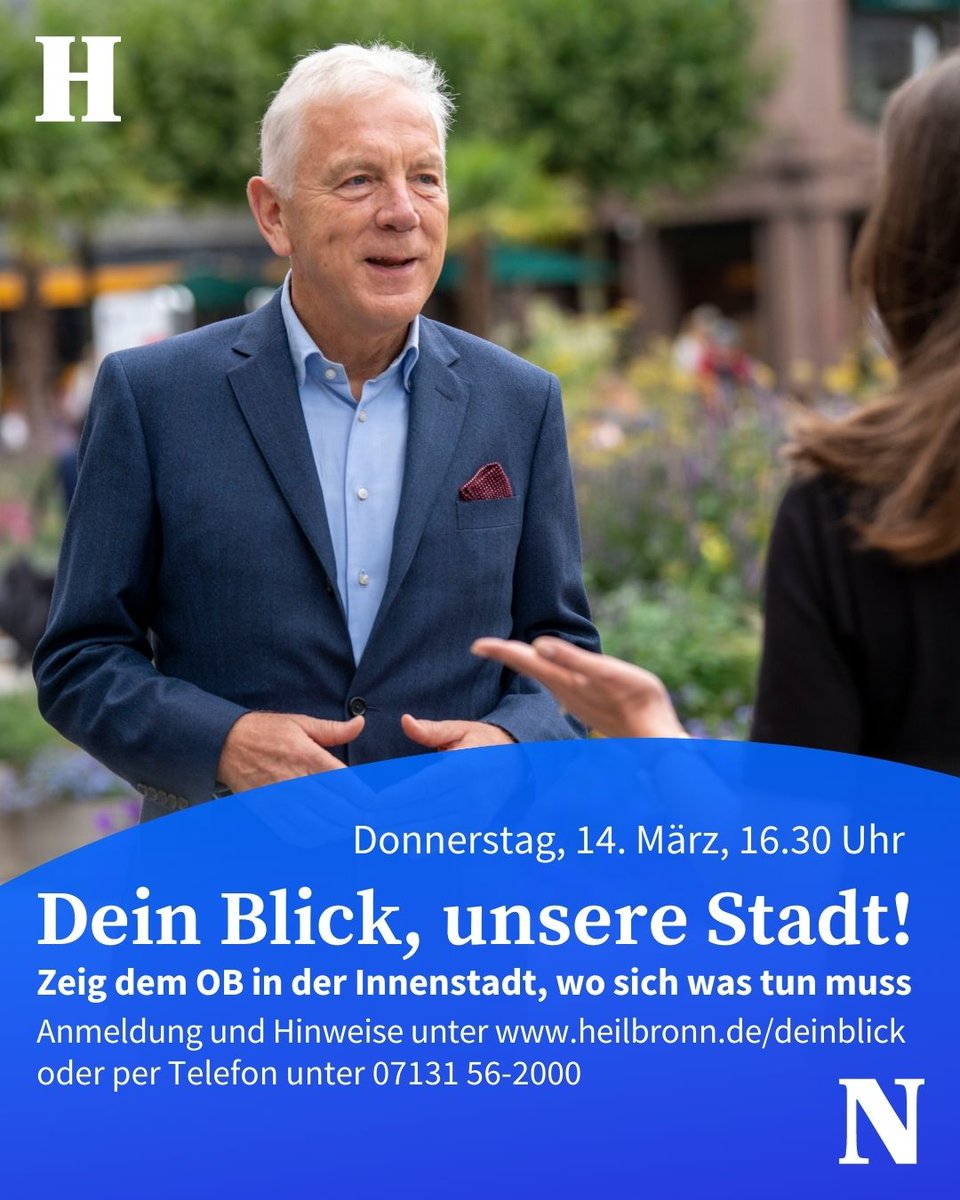 Irgendjemand müsste dem OB mal zeigen, wo sich in der #Innenstadt #Heilbronn was tun muss? Das geht bei uns. Alle Infos unter heilbronn.de/deinblick