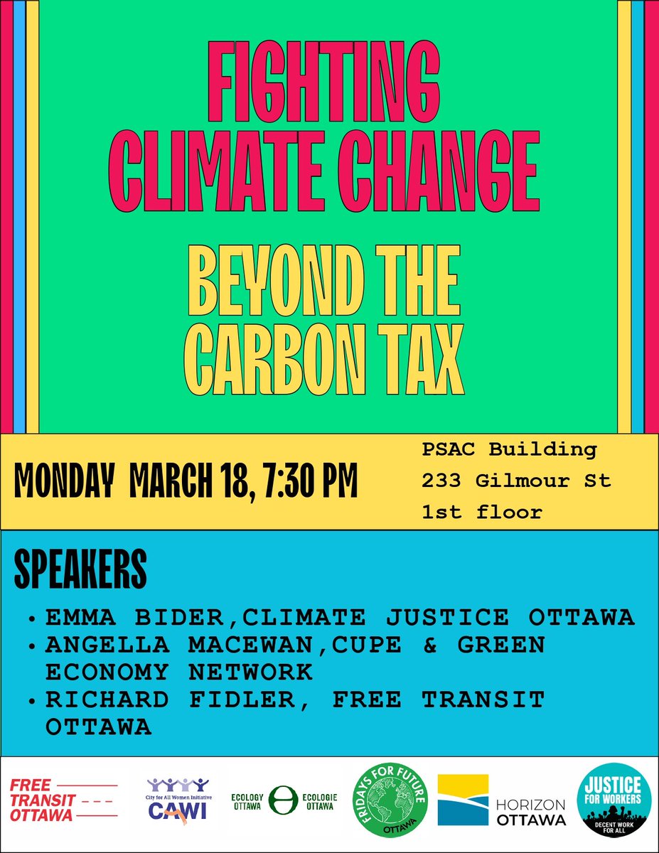 Join us for a public forum on climate justice! Speakers from labour, environmental and transit struggles will discuss how the climate fight means building a better world where no one is left behind.