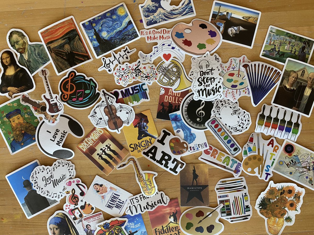 Passing out stickers to advocate for the arts! Which one is your favorite? #artsacrossva24 @VAartED @TidewaterVAEA