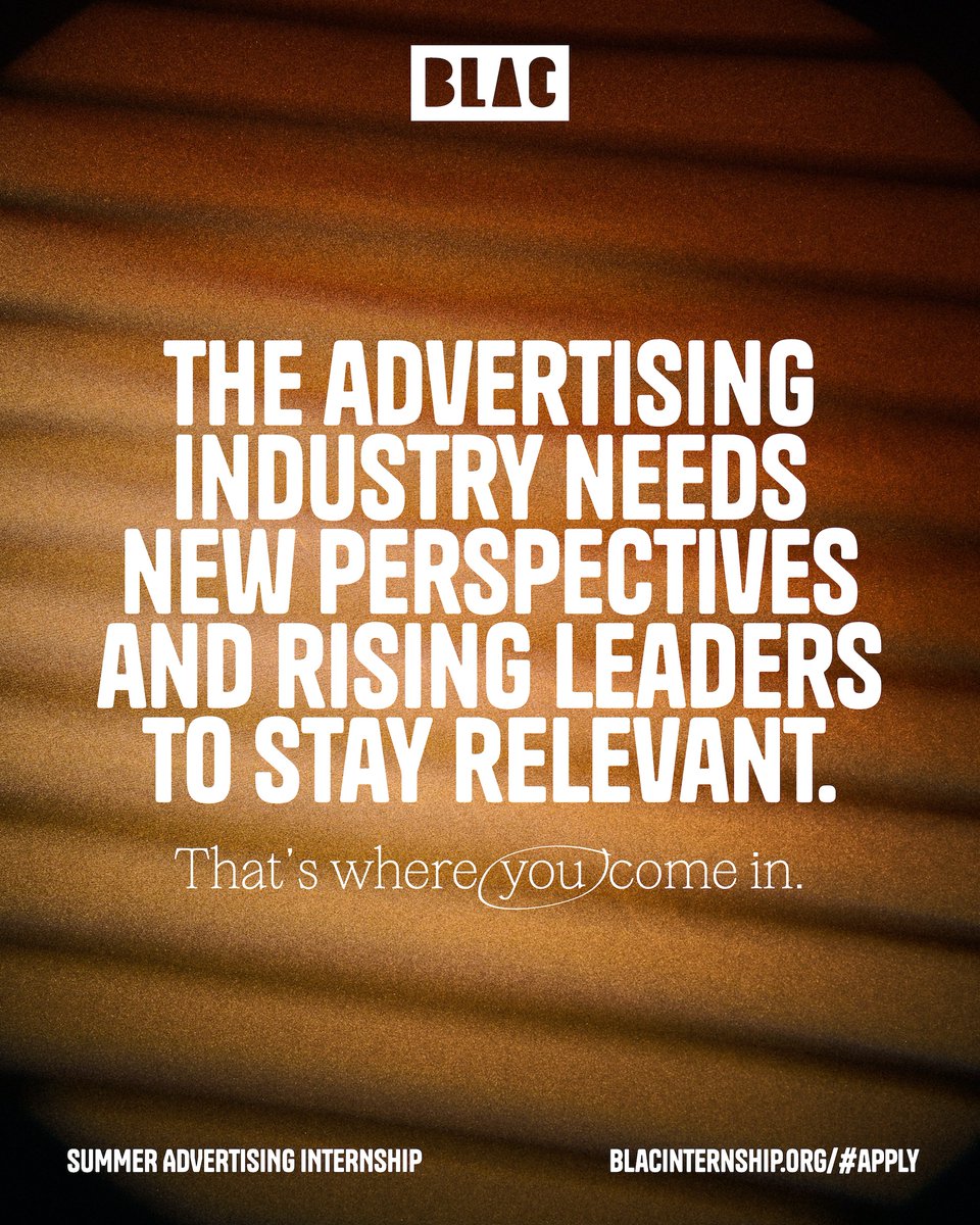 Applications for @BLACinternship programme are closing today!

Don't miss your chance to take part in 12 weeks of training, networking and mentorship. 

Imagination America is honoured to support BLAC mission of driving more diversity and inclusivity. 

blacinternship.org