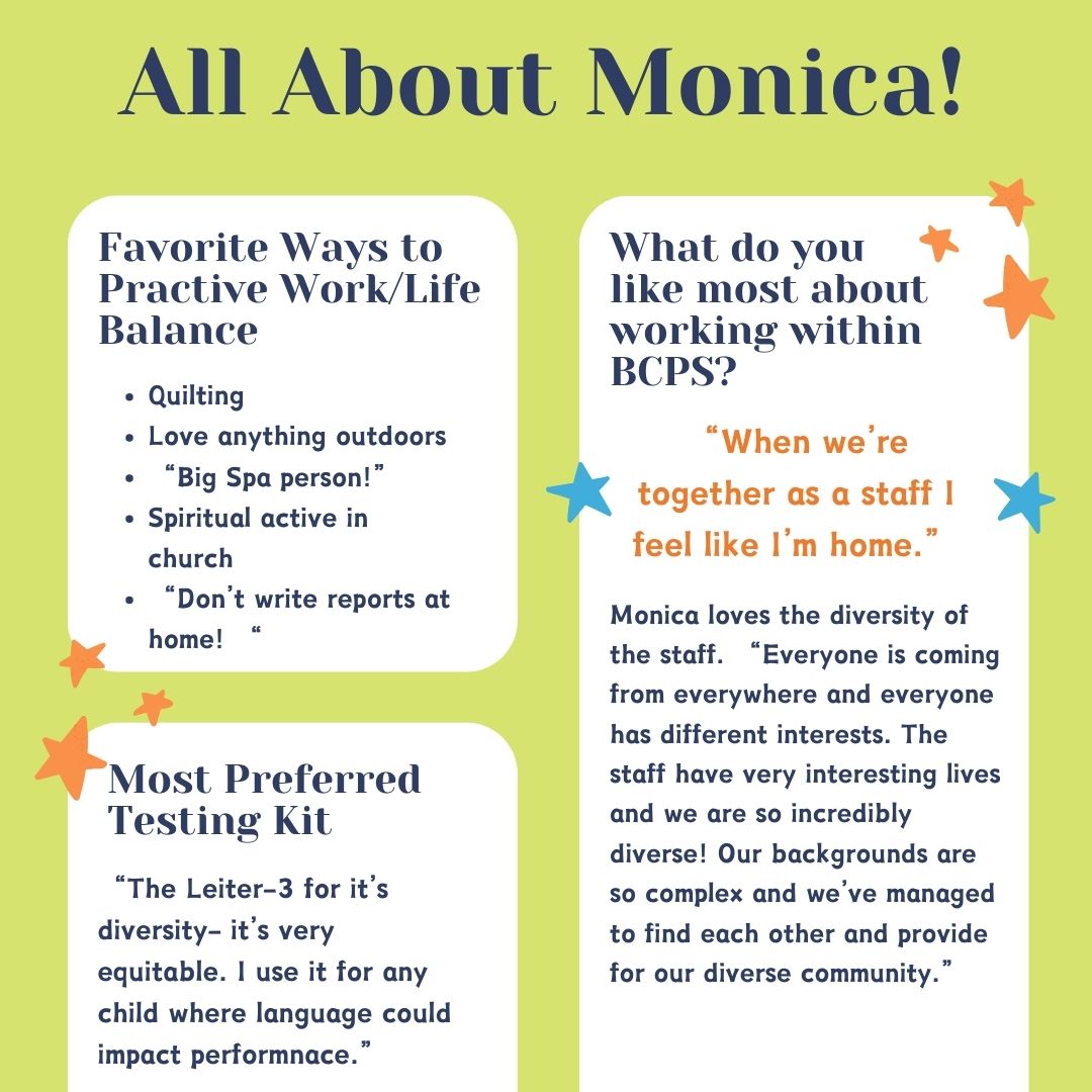 BCPS School Psychologists (@bcps_psychs) on Twitter photo Our School Psychologist of the Month is Dr. Monica Addison Walker! She services <a href="/PGMSinBCPS/">Pine Grove Middle</a> and Carney ES! Our School Psychologist of the Month is Dr. Monica Addison Walker! She services <a href="/PGMSinBCPS/">Pine Grove Middle</a> and Carney ES!