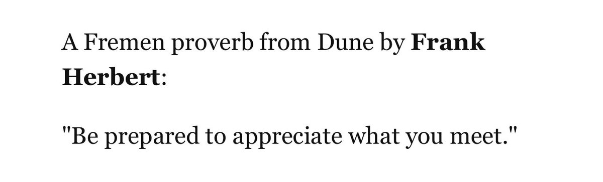 Today’s quote from <a href="/JamesClear/">James Clear</a> made me smile. #DunePart2