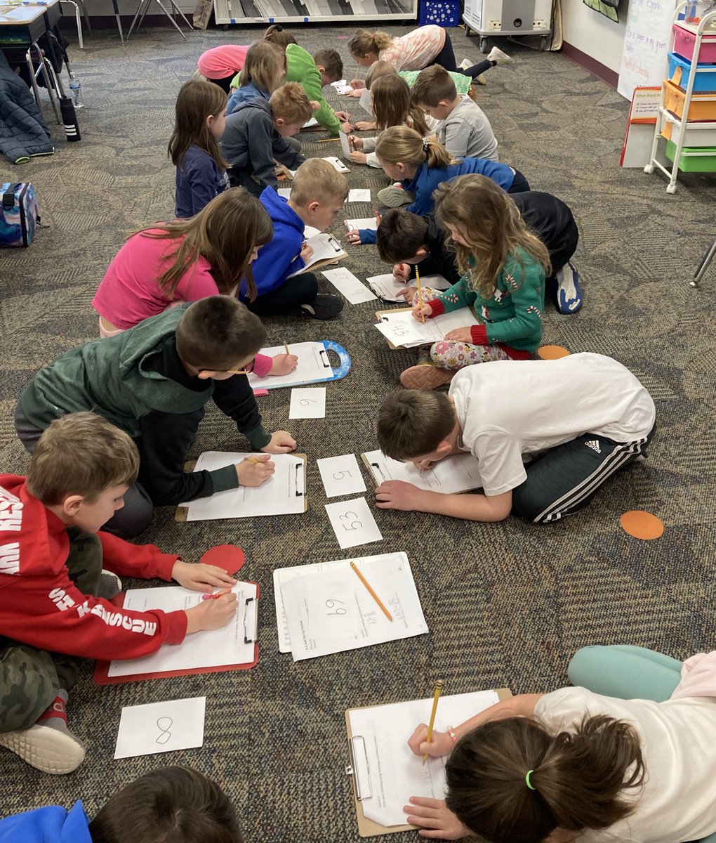 awlswa's tweet image. “Round ‘‘em up Partner” math game today. We changed partners every round to make different equations to practice addition to 100!! #MathMinds #STEAM