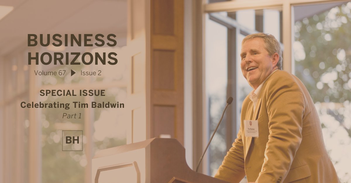 Business Horizons (@bizhorizons) on Twitter photo The first of a two-part special issue celebrating the work and spirit of Tim Baldwin is now available on <a href="/elsevierbiz/">elsevierbiz</a>- bit.ly/49AW5kN The first of a two-part special issue celebrating the work and spirit of Tim Baldwin is now available on <a href="/elsevierbiz/">elsevierbiz</a>- bit.ly/49AW5kN