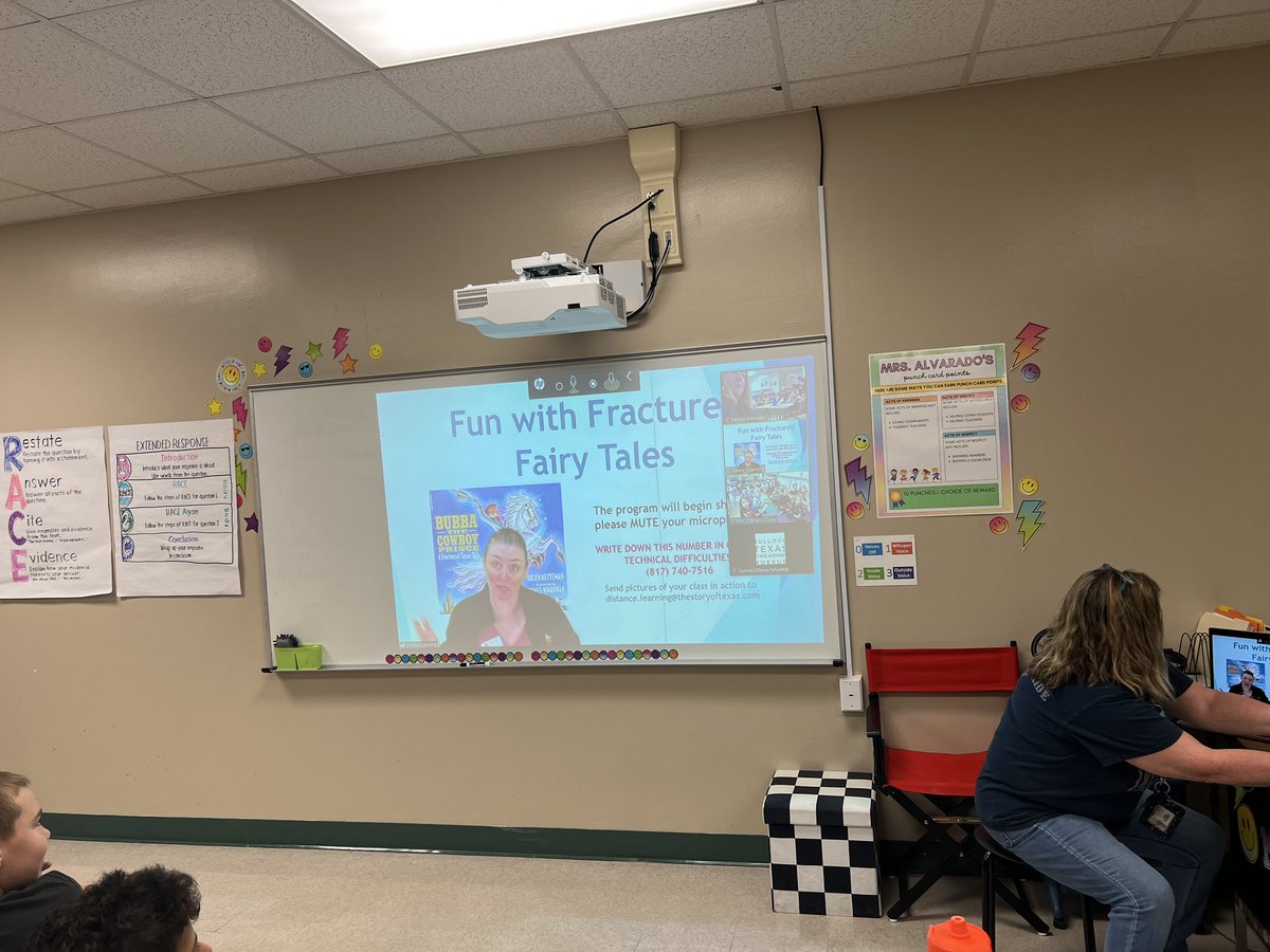 Fractured Fairytales w/the @Connect2Texas program! So much fun! @NEISDiTech @neisdtechsvcs