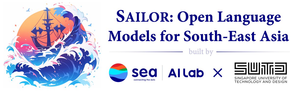 🚀Introducing Sailor: Open Language Models for South-East Asia🌏 From 🇮🇩Indonesian to 🇹🇭Thai, 🇻🇳Vietnamese to 🇲🇾Malay, Sailor are designed to understand and generate text across diverse linguistic landscapes of SEA region.🌊 Built from the awesome Qwen 1.5 models with careful…
