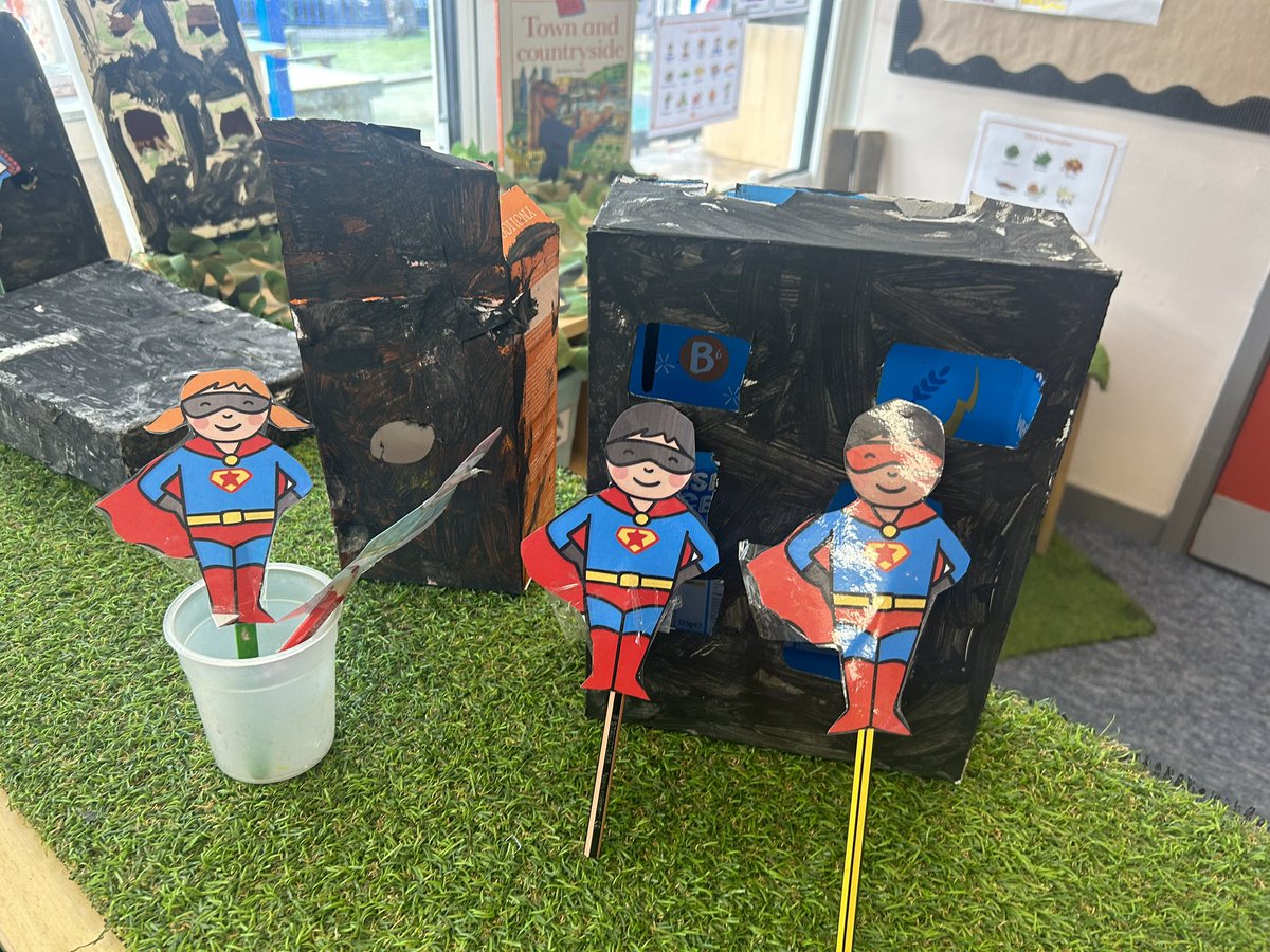 MrsBenedickSPS's tweet photo. We are looking fwd to creating and building in the construction area. We have enhanced it with superhero figures to role play with and buildings which the children made. https://t.co/BWe1mWfVzb