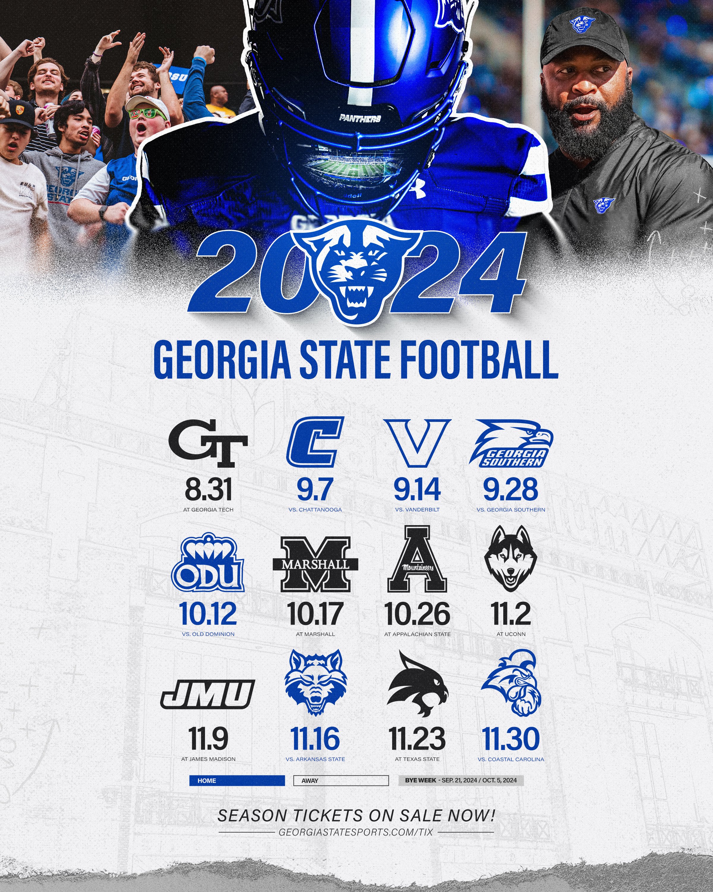 Georgia state cheap football schedule