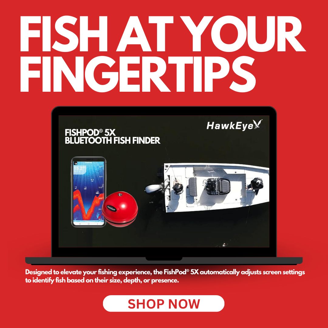 HawkEye Electronics on X: FISHPOD® 5X BLUETOOTH FISH FINDER Shop