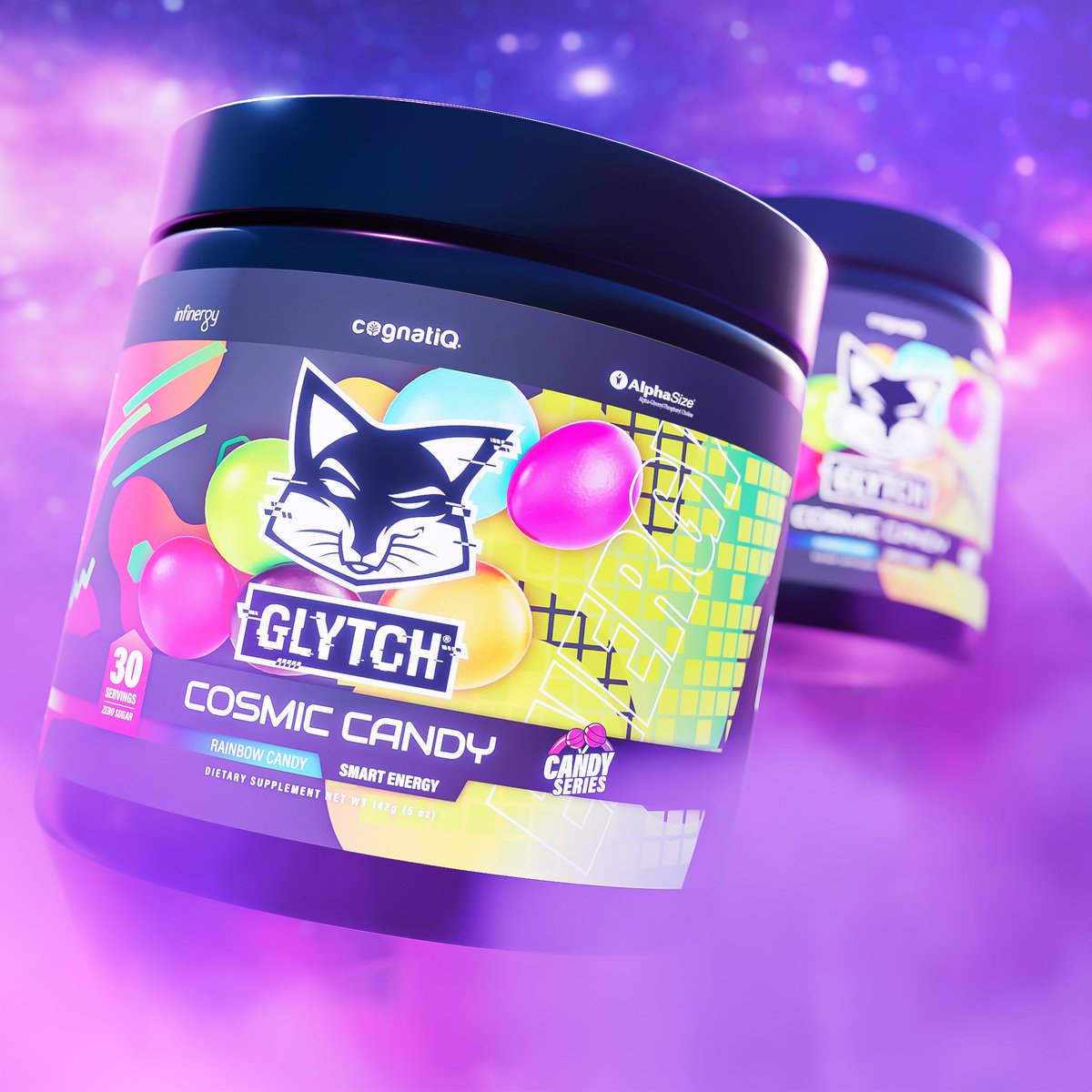 GLYTCHEnergy's tweet image. Like and Retweet this post if you need a tub of Cosmic Candy!

This mouth-watering flavor from our Gaming Energy line is a must-try!🤗

Our rainbow candy flavor will have your taste buds soaring to the moon and back with its delicious taste!🌙

🛒glytchenergy.com/product/cosmic…