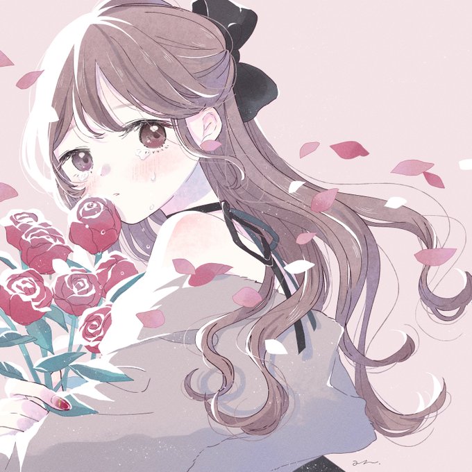 「bangs red rose」 illustration images(Latest)