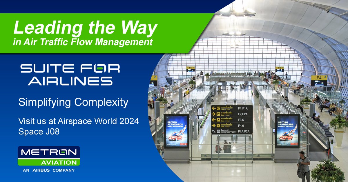 Suite for Airlines simplifies the complexity of ANSPs traffic flow management data by making the data user-friendly. Suite for Airlines is available with several data sources. For details visit lnkd.in/g7n3TymU or visit us at Airspace World #aviation #airlines #CANSO