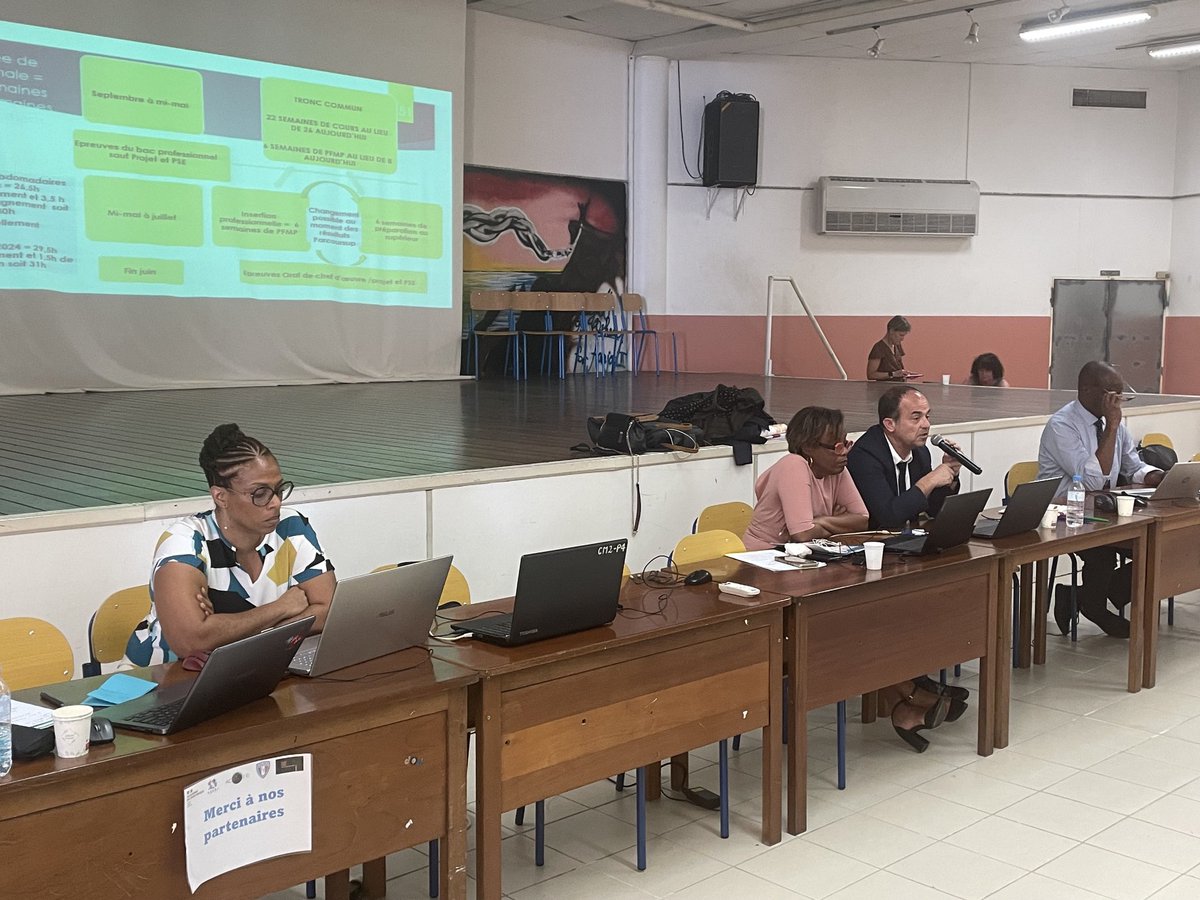 Organisation de l’AG du ⁦<a href="/SnpdenUNSA972/">SNPDEN MARTINIQUE</a>⁩ au lycée Acajou2 en présence de Laurence Colin, Gwenaël Surin et Marius Claude. Une visio est en cours pour une AG interacadémique avec la Guadeloupe. ⁦<a href="/BrunoBobkiewicz/">BOBKIEWICZ</a>⁩ ⁦<a href="/snpden/">SNPDEN-UNSA</a>⁩