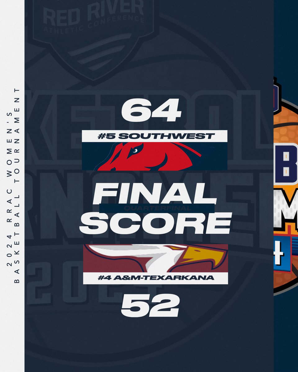 USWAthletics's tweet photo. WBB: MUSTANGS WIN!!! 64-52 victory over @TAMUT_Athletics moves on to the semifinals of the 2024 RRAC women's hoops tourney. https://t.co/YmPH9LJ5Oj
