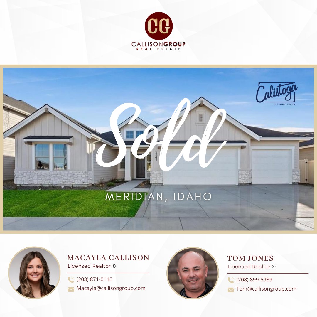 CallisonGroup's tweet image. #callisongrouprealestate #realestate #idahorealtor #idahome #idahorealestate #justsold #Macaylacallison #Tomjones #Calistoga