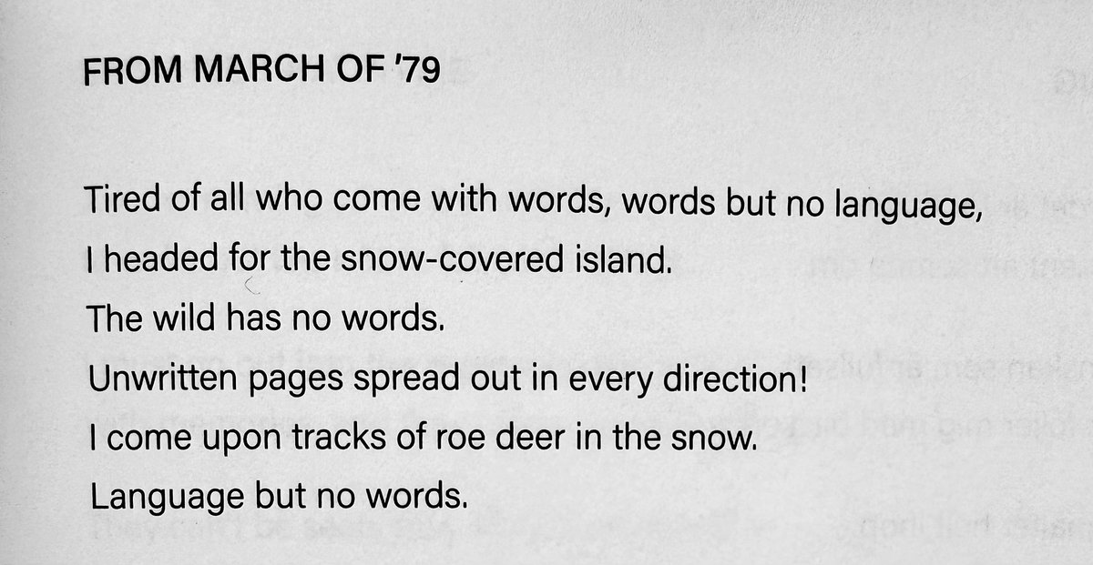 “Tired of all who come with words, words but no language”

Tomas Tranströmer, translated by Patty Crane