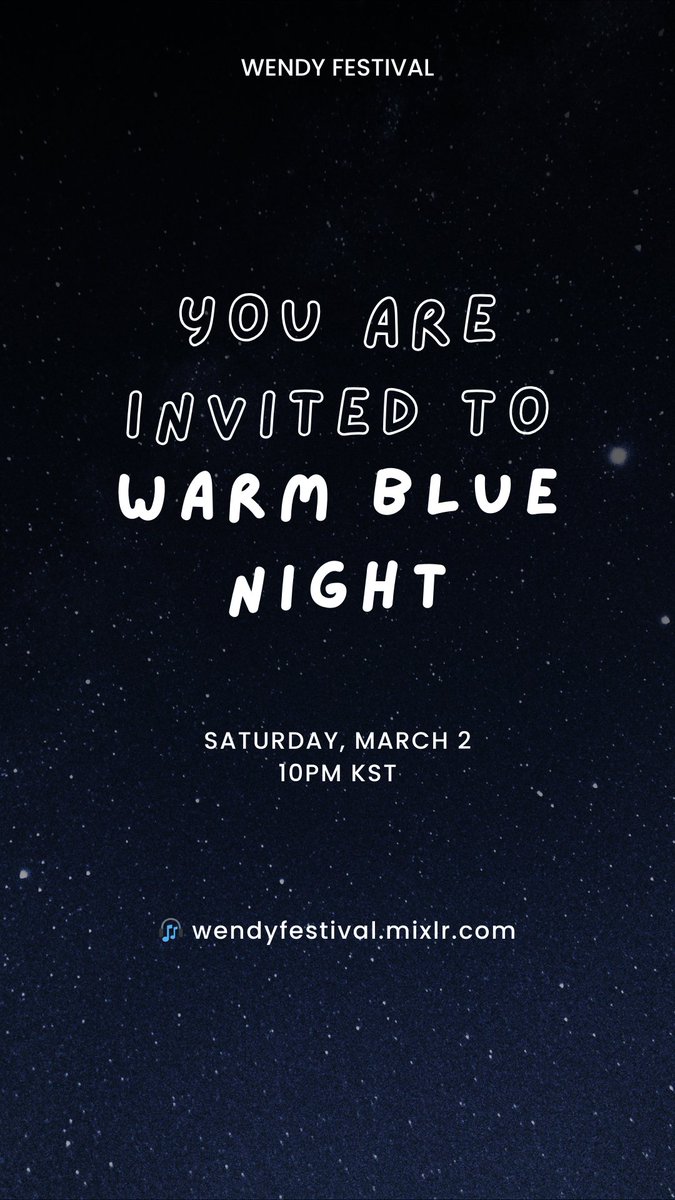 SeungwanSupport's tweet photo. Dear all Wannieko,

You are invited to 🌠WARM BLUE NIGHT💙

🎧 https://t.co/po6UraKiyg

See you at 10PM KST 🩵 https://t.co/vkwl5xo4gP