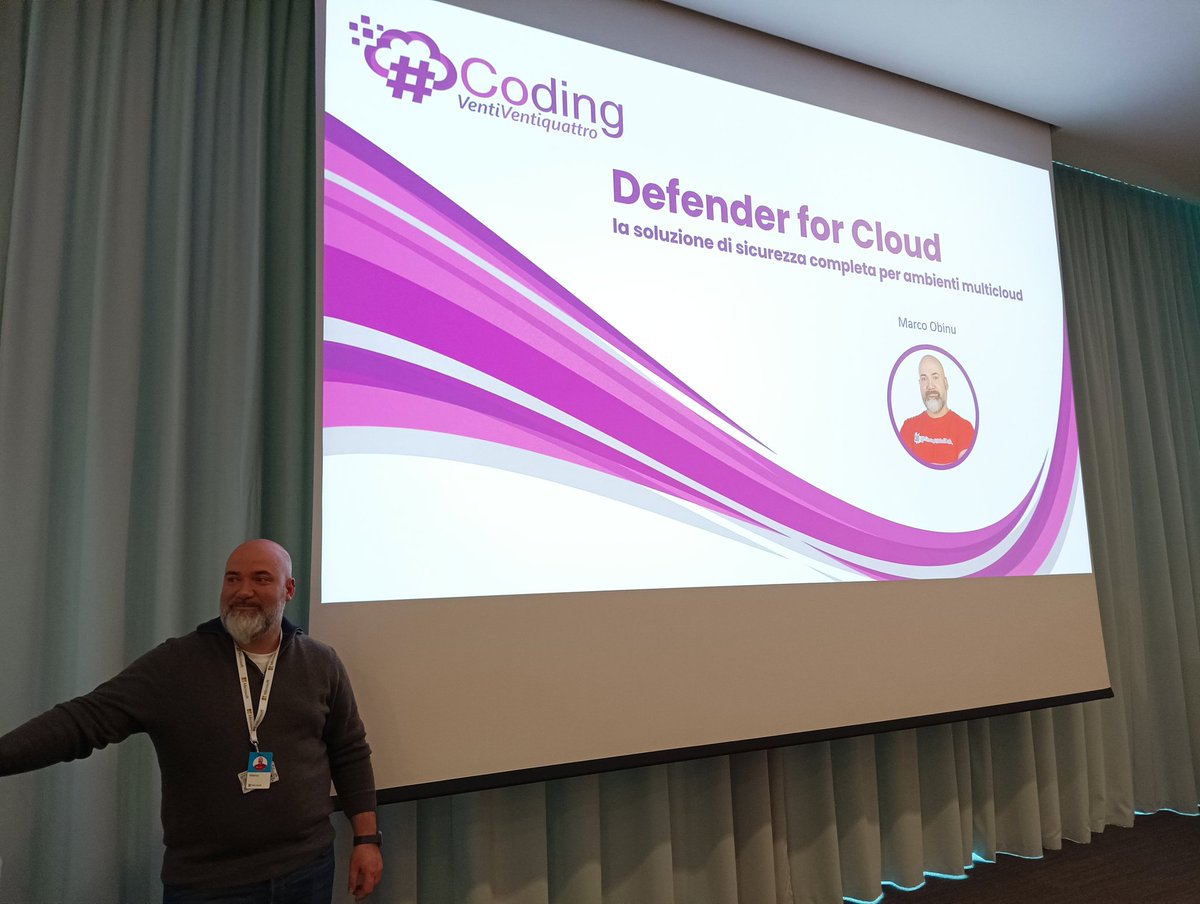 MarcoDalPino's tweet image. È il. Momento di @OmegaMadLab per parlare di #Defender for #Cloud a #SharpCoding