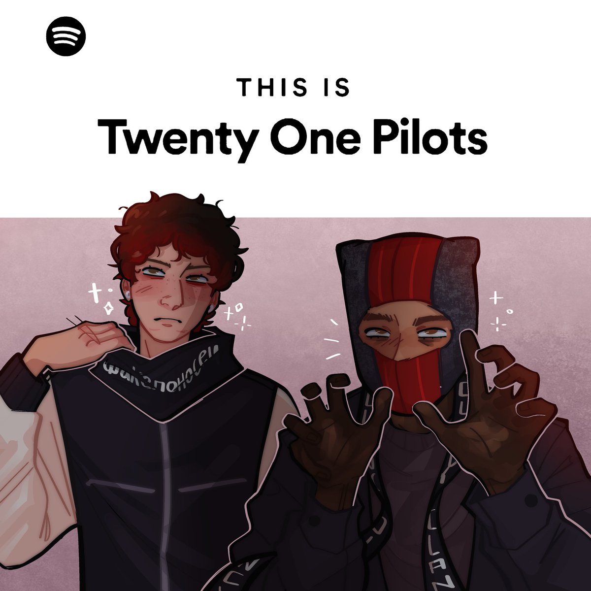 lycosoid's tweet photo. - don't hesitate to maybe overcompensate - 

jotchua and kittyler :3 quick thing 

#cliqueart #twentyonepilots #fanart https://t.co/3eABspEXGq