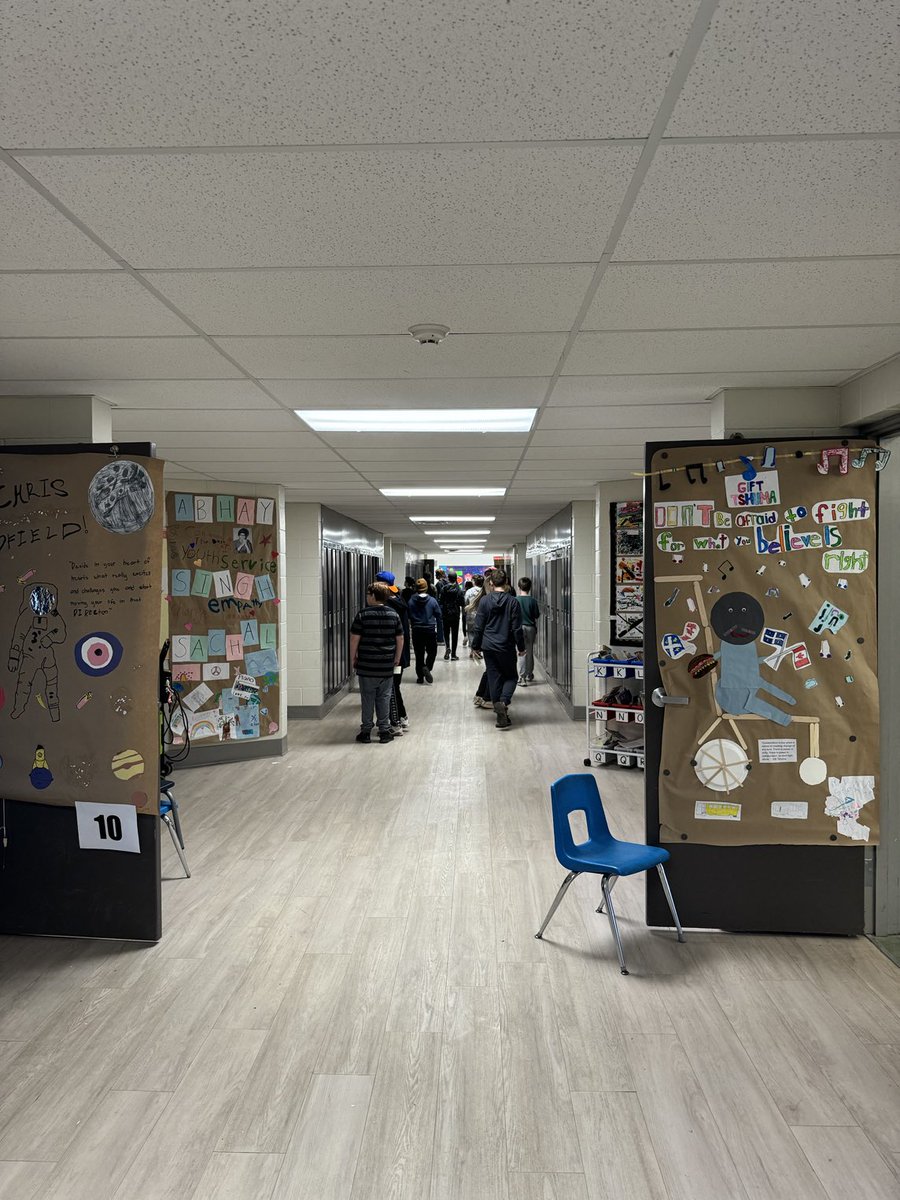 FRO_Bison's tweet photo. Our students voted on posters that they created in their street groups as part of Buddy Day. Each group designed a poster based on a Canadian who made a difference. https://t.co/wyfMUiZzde