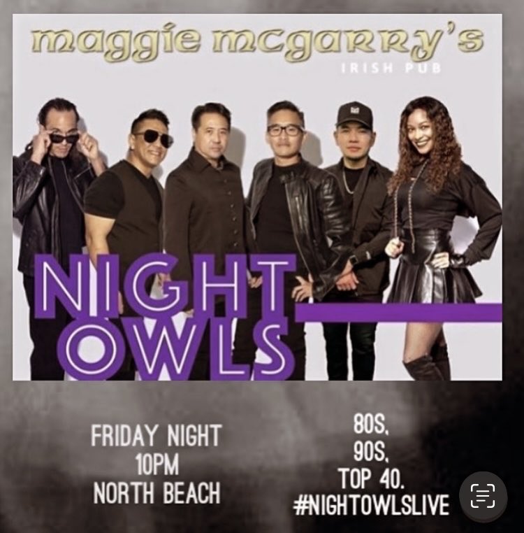 #livemusic tonight in a soggy #northbeach with the crackin Night Owls