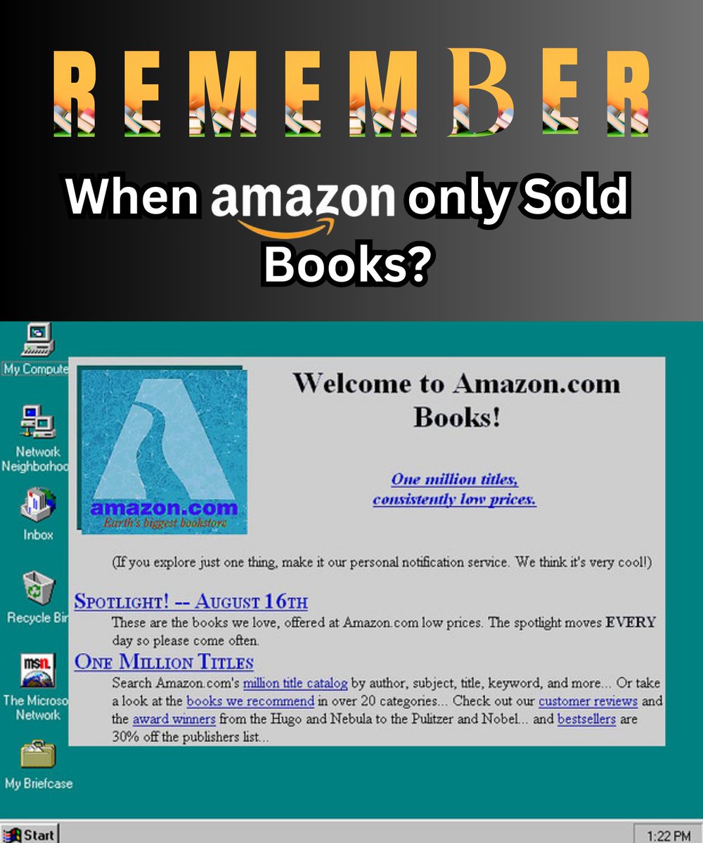 Did you know that Amazon started its journey as an online bookstore way back in 1995?

Fast forward to today, and it's transformed into one of the world's largest eCommerce giants!

From books to almost everything else, Amazon has redefined convenience in shopping!🛒

#amazon