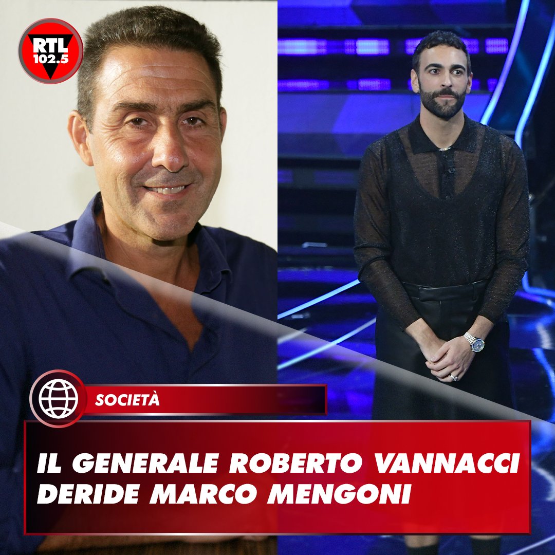 🔵 “Mi hanno mandato la foto di #Mengoni. Quando si vede un uomo con la gonna e non siamo in Scozia e non è Carnevale, ci si fa una risatina sotto i baffi. Non è libertà artistica, è un’imposizione”, così #RobertoVannacci al Corriere della Sera facendo riferimento a “lobby gay”.