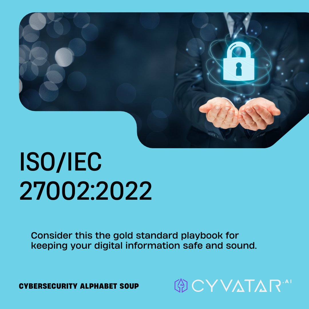 cyvatar's tweet image. Shedding light on #ISO/IEC 27002:2022. Let's uncover the significance of this technology in our everyday online interactions. #CyberEducation #TechInsight #Cyvatar